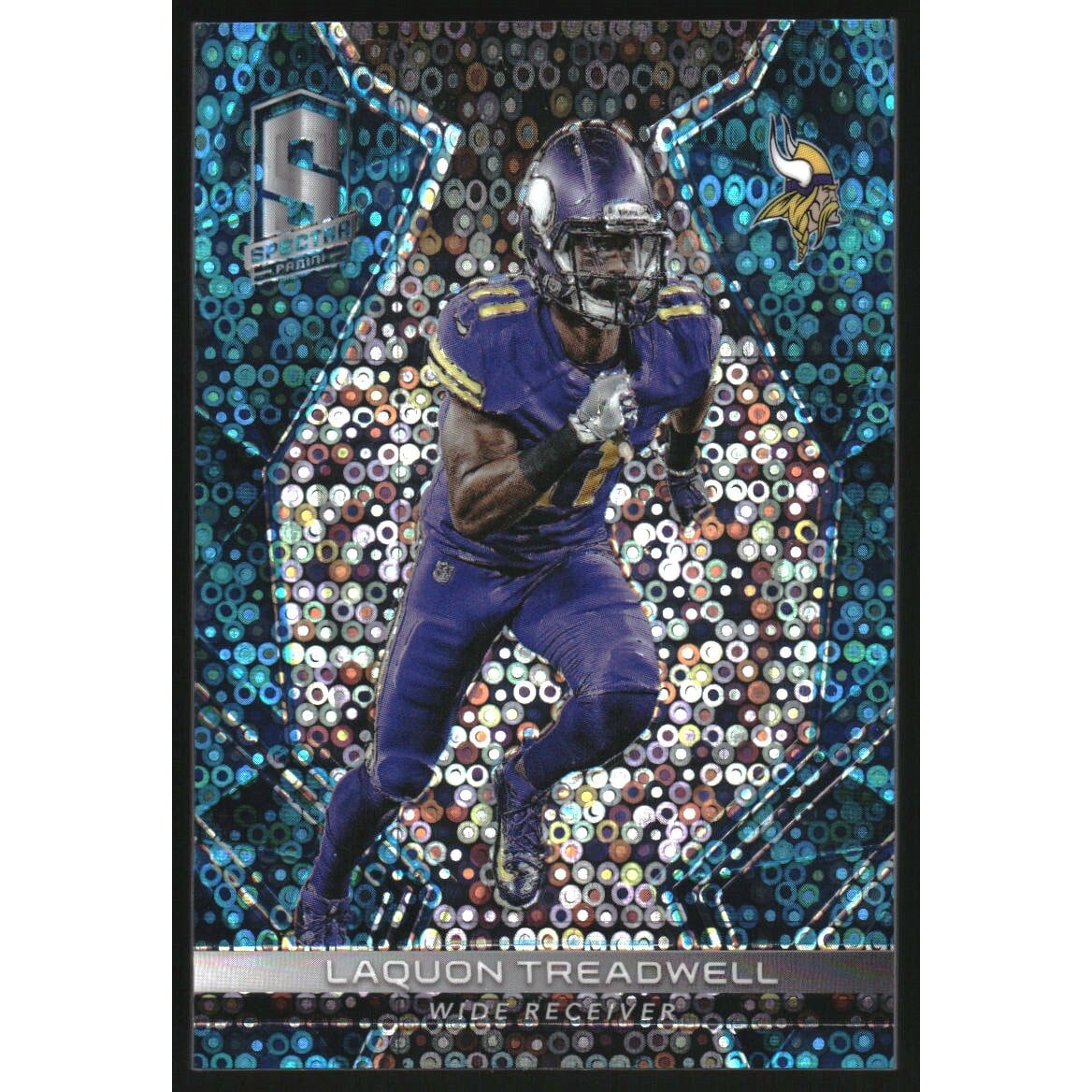 2017 Panini Spectra Neon Blue #44 Laquon Treadwell. rookie card picture