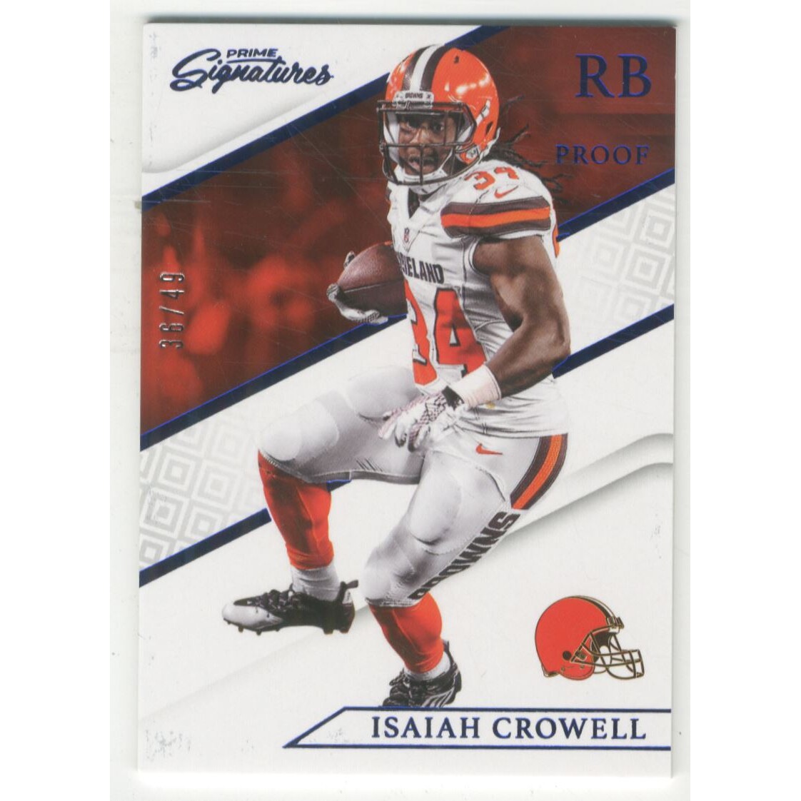2016 Prime Signatures Prime Proof Blue #131 Isaiah Crowell