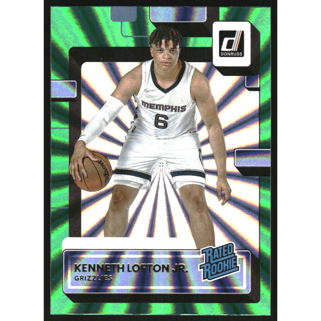 2022-23 Donruss Holo Green Laser #250 Kenneth Lofton Jr. RR