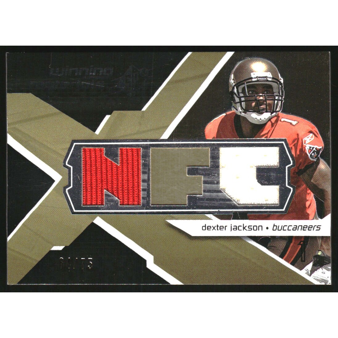 2008 SPx Winning Materials AFC/NFC Dual 75 #WMDE Dexter Jackson