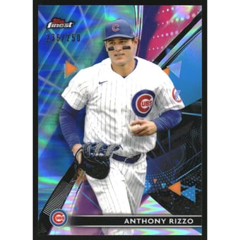 2021 Finest Purple and Aqua Vapor Refractors #67 Anthony Rizzo