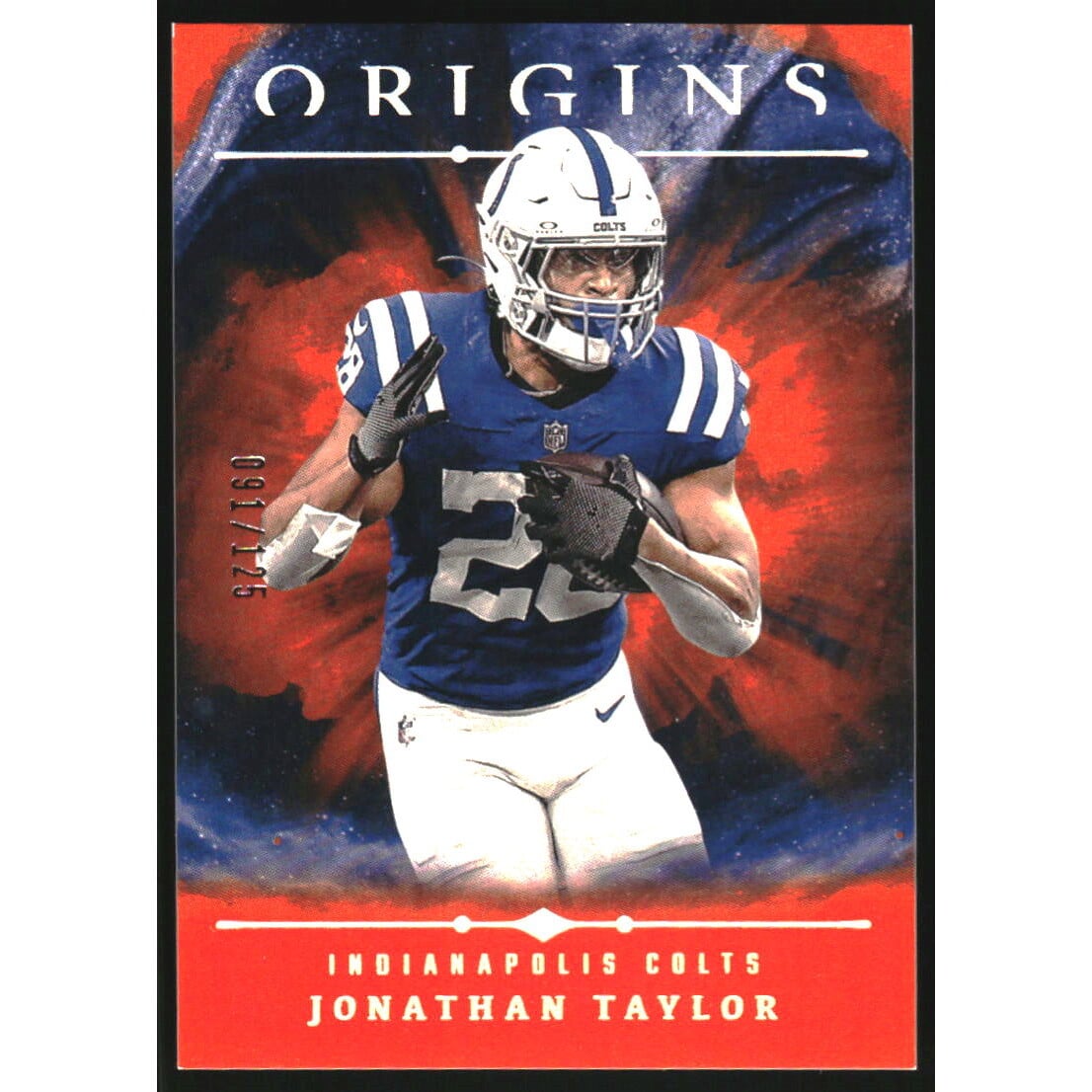 2024 Panini Origins Orange #42 Jonathan Taylor. rookie card picture