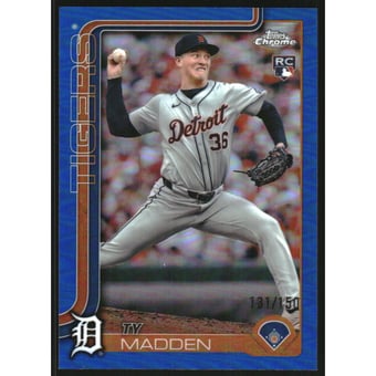 2025 Topps Chrome Blue Refractors #285 Ty Madden