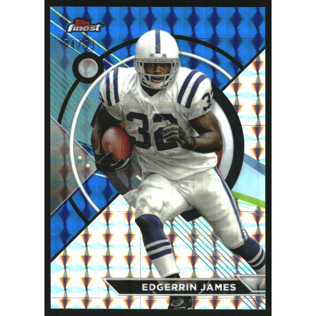 2023 Topps Composite Finest Blue Geometric Refractors #195 Edgerrin James