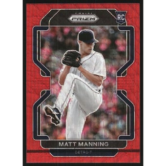 2022 Panini Prizm Prizms Red Wave #260 Matt Manning T3