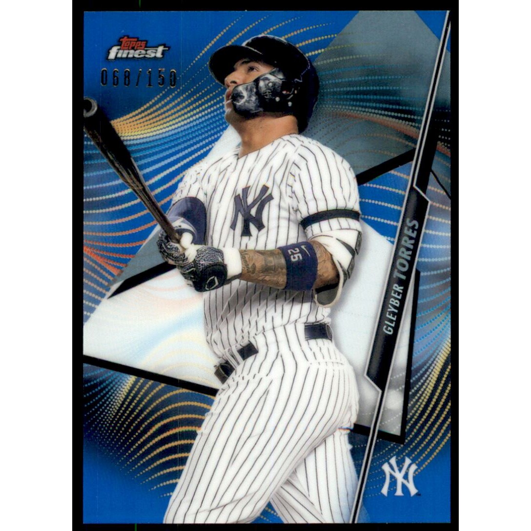2020 Finest Blue Refractors #37 Gleyber Torres 2020 Finest Blue Refractors #37 Gleyber Torres
