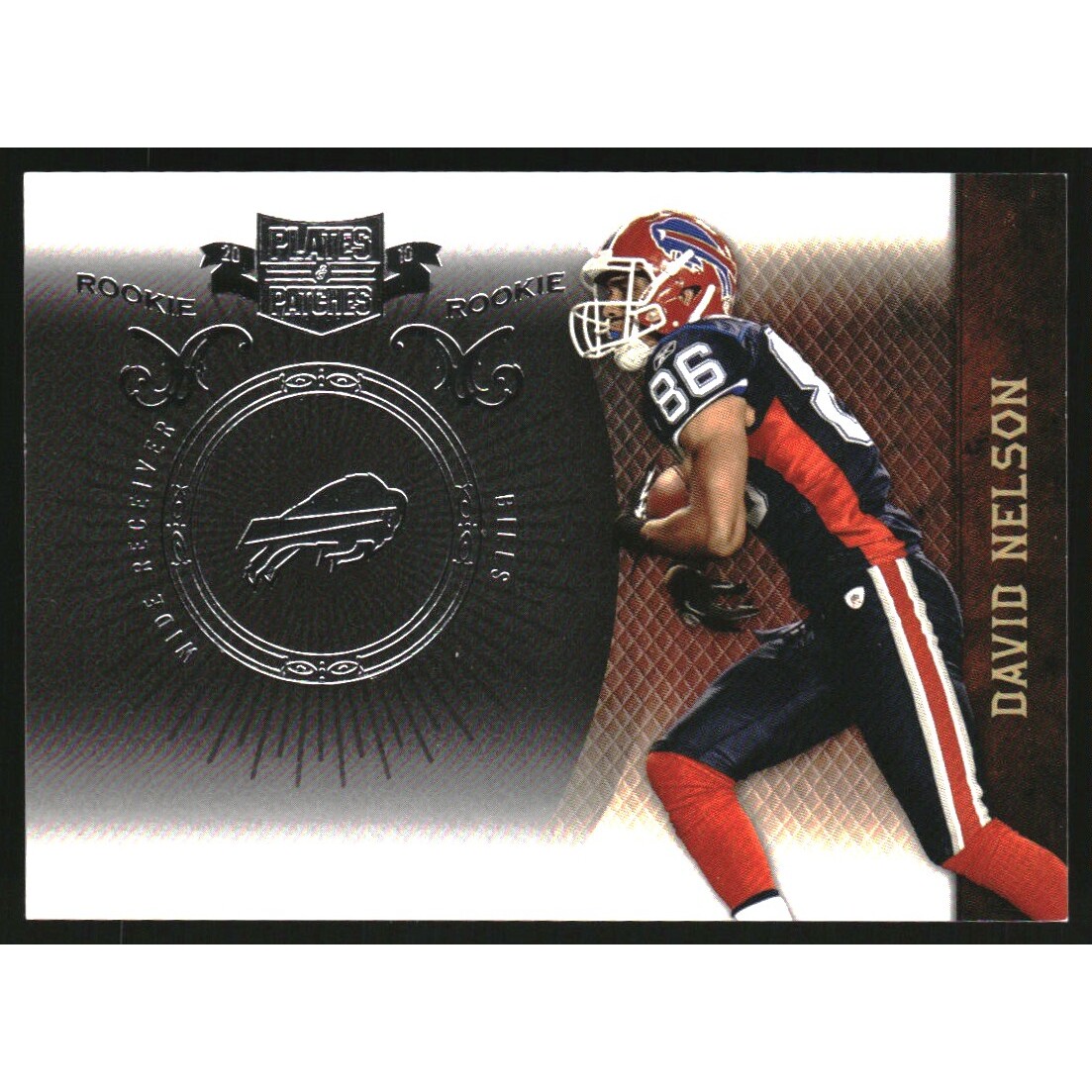 2010 Panini Plates and Patches Silver #123 David Nelson. rookie card picture