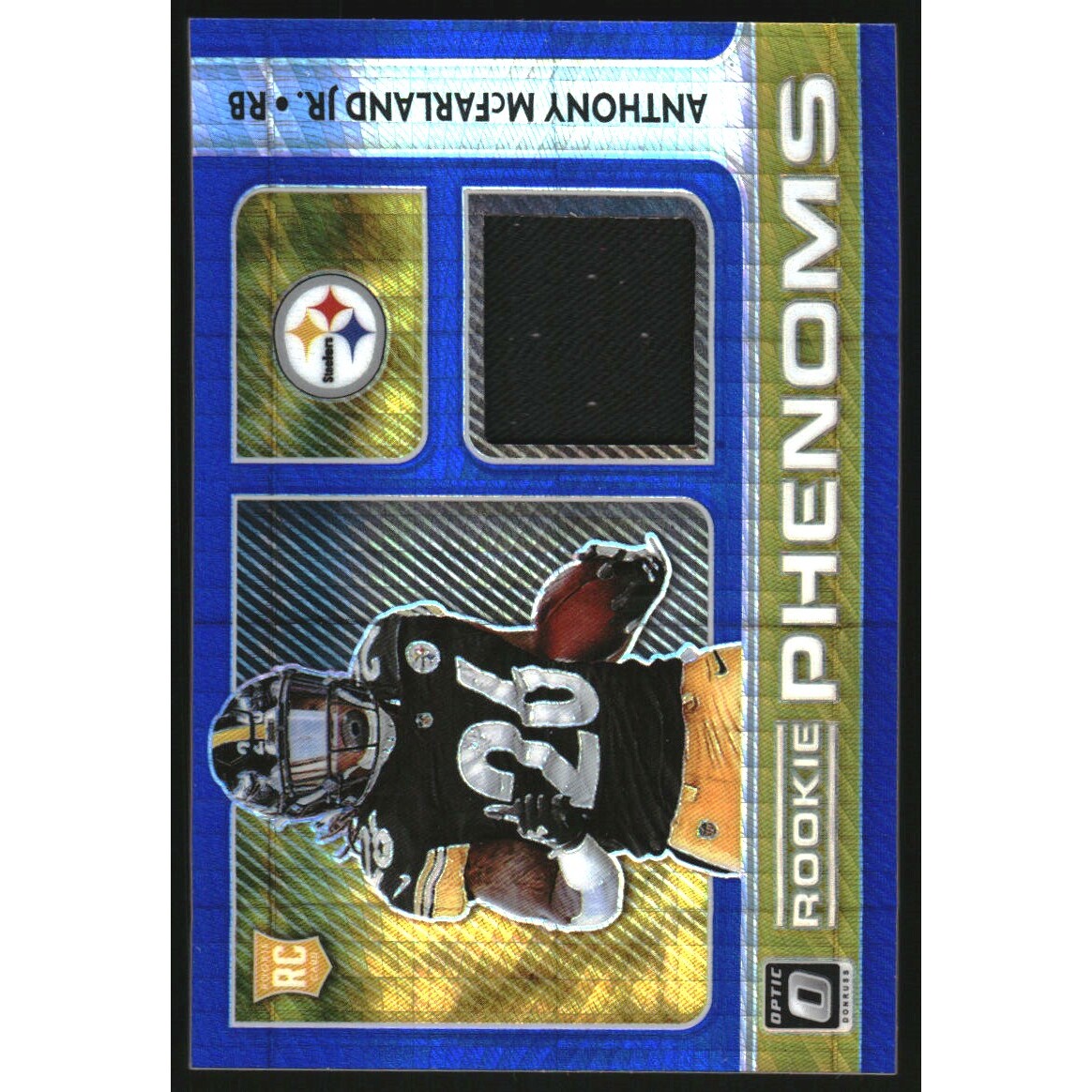 2020 Donruss Optic Rookie Phenoms Jerseys Horizontal Blue Hyper #41 Anthony McFarland Jr.