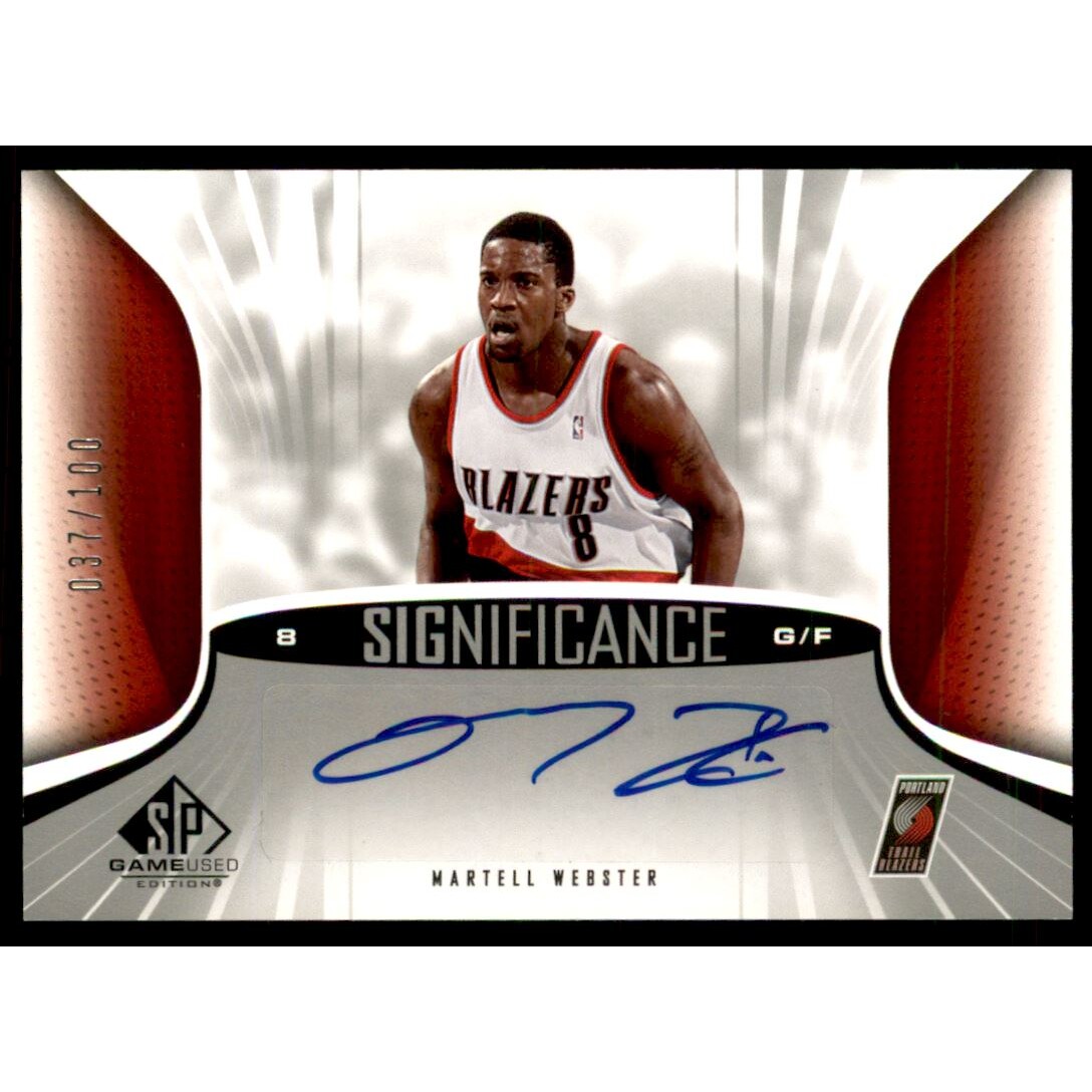 2006-07 SP Game Used SIGnificance #MW Martell Webster/100