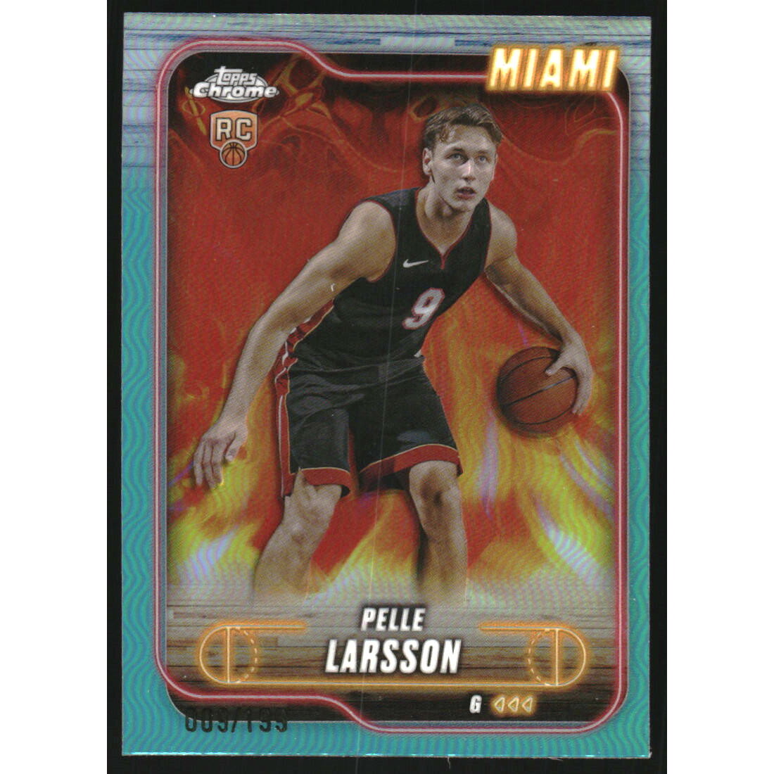 2024-25 Topps Chrome Aqua Refractors #166 Pelle Larsson