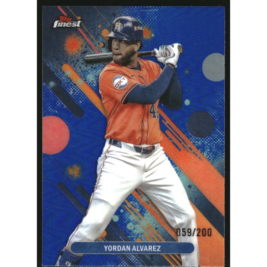 2025 Finest Blue Refractors #59 Yordan Alvarez