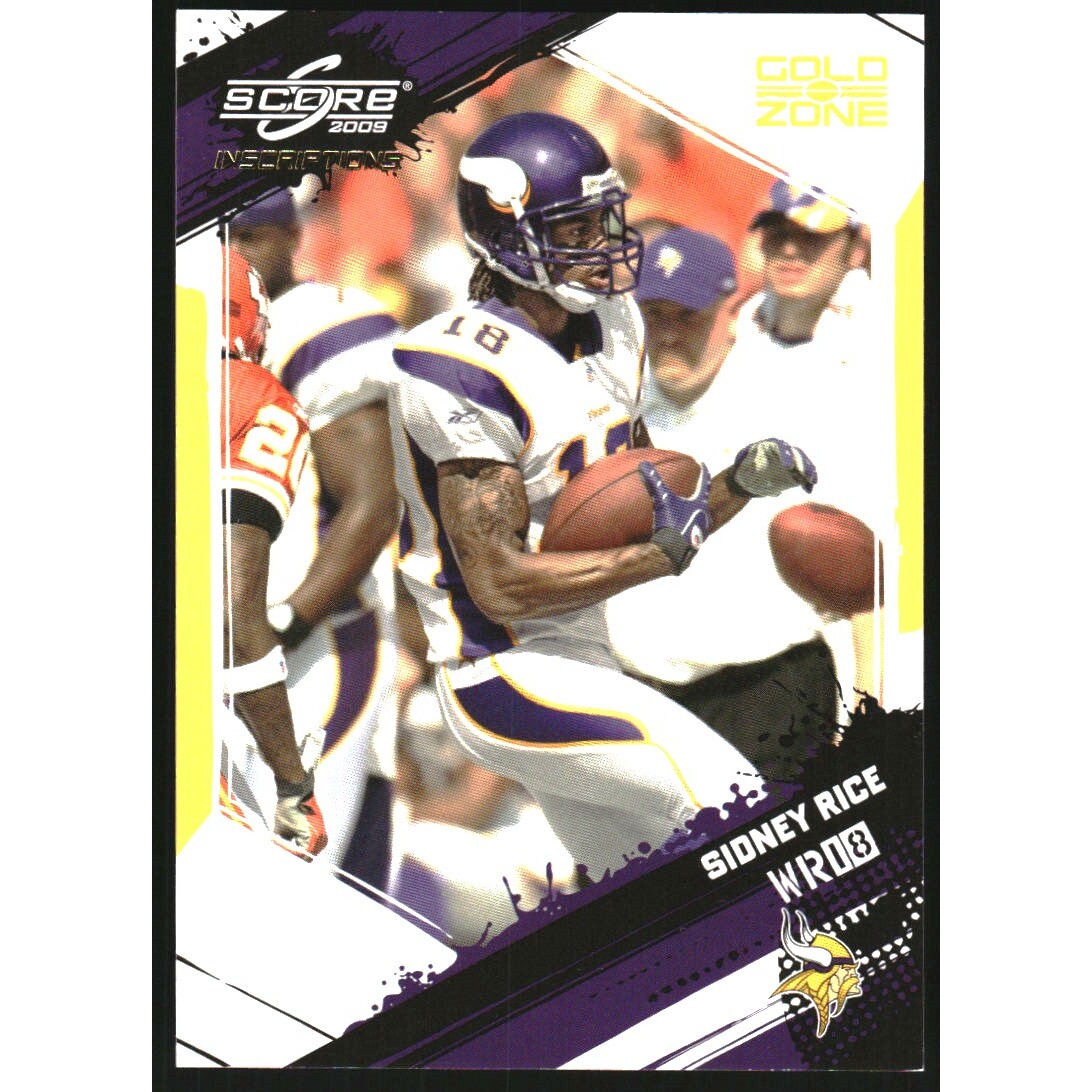 2009 Score Inscriptions Gold Zone #168 Sidney Rice