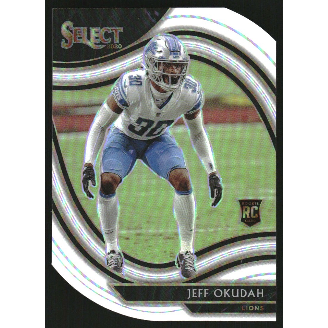2020 Select Prizm White Die Cut #386 Jeff Okudah