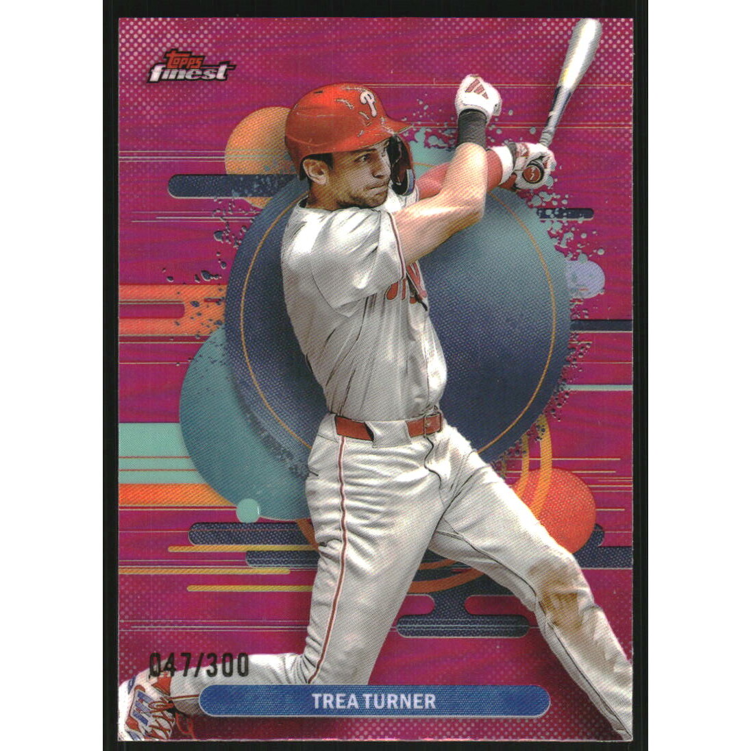 2025 Finest Magenta Refractors #196 Trea Turner