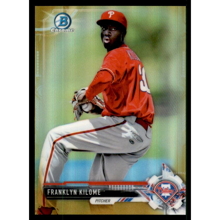 2017 Bowman Chrome Mini Prospects Gold Refractors #BCP41 Franklyn Kilome