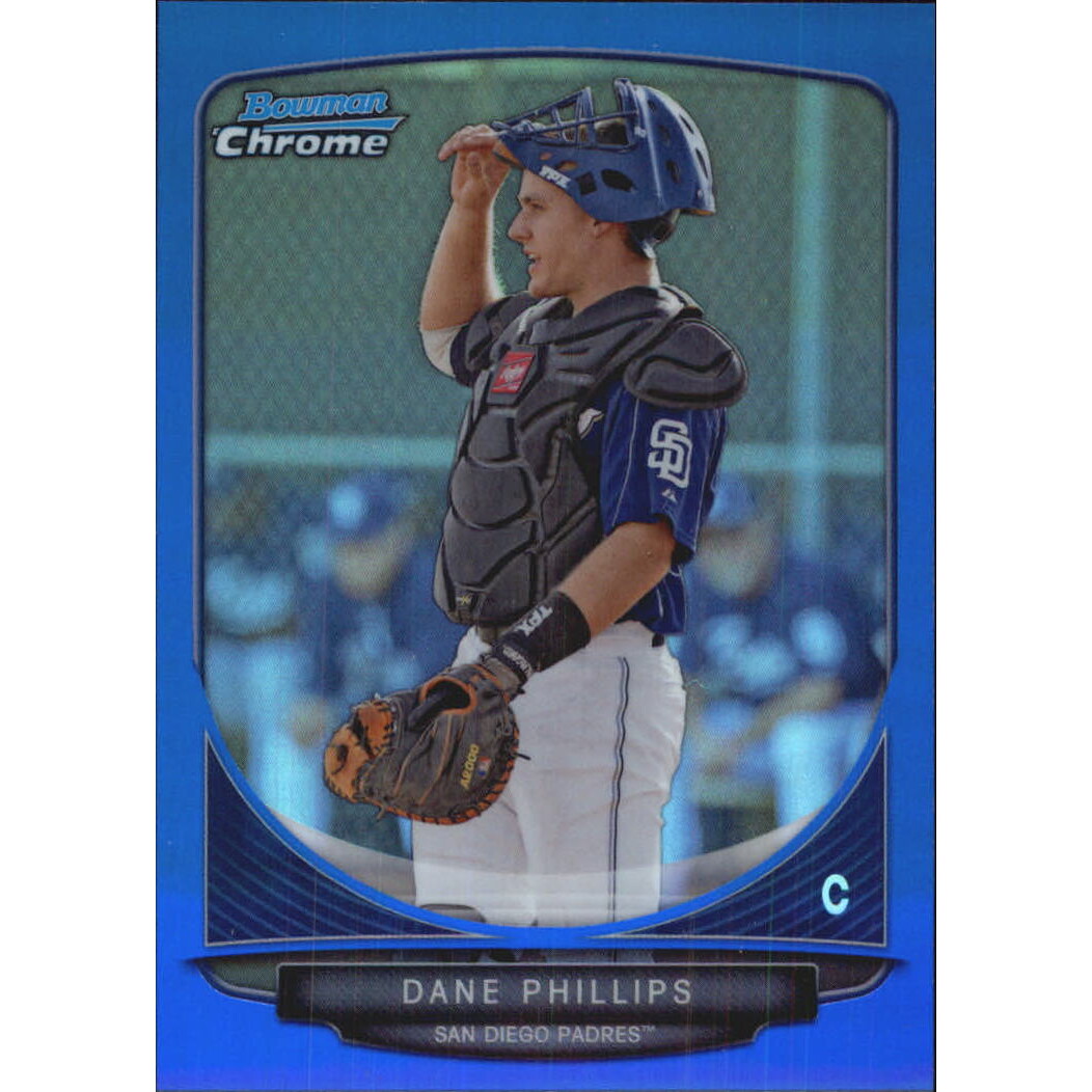 2013 Bowman Chrome Prospects Blue Refractors #BCP18 Dane Phillips