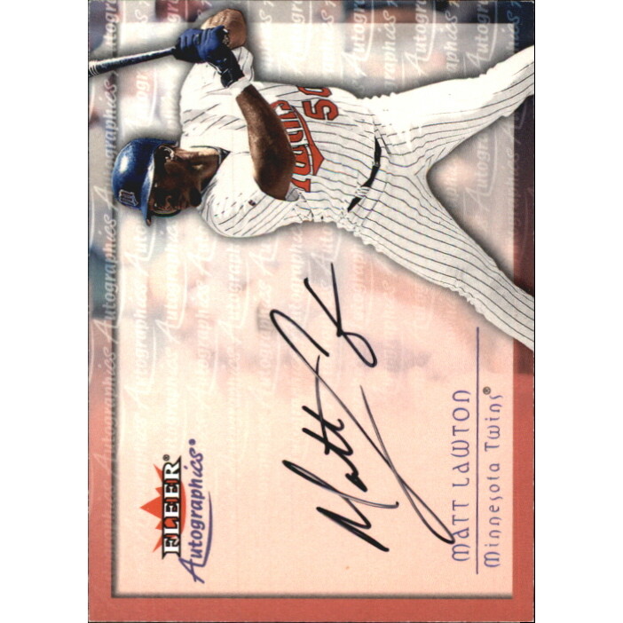 2001 Fleer Autographics #55 Matt Lawton. rookie card picture