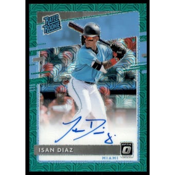 2020 Donruss Optic Rated Rookies Signatures Green Mojo #16 Isan Diaz/99
