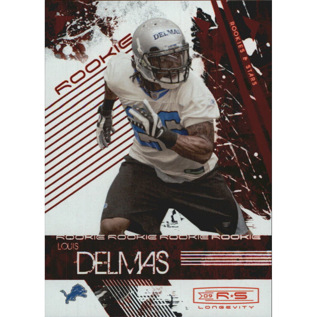 2009 Donruss Rookies and Stars Longevity Ruby #173 Louis Delmas. rookie card picture