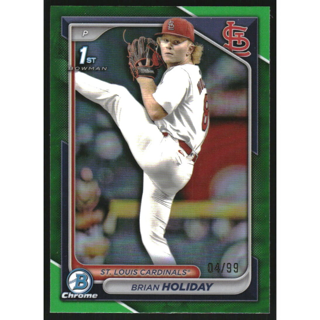 2024 Bowman Chrome Draft Green Refractors #BDC137 Brian Holiday