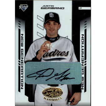 2004 Leaf Certified Materials #242 Justin Germano NG AU RC
