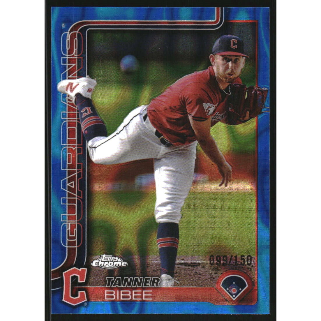 2025 Topps Chrome Blue Lava Refractors #236 Tanner Bibee