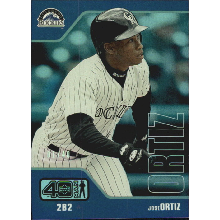 2002 Upper Deck 40-Man Electric Rainbow #987 Jose Ortiz. rookie card picture