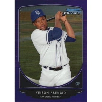 2013 Bowman Chrome Prospects Purple Refractors #BCP189 Yeison Asencio