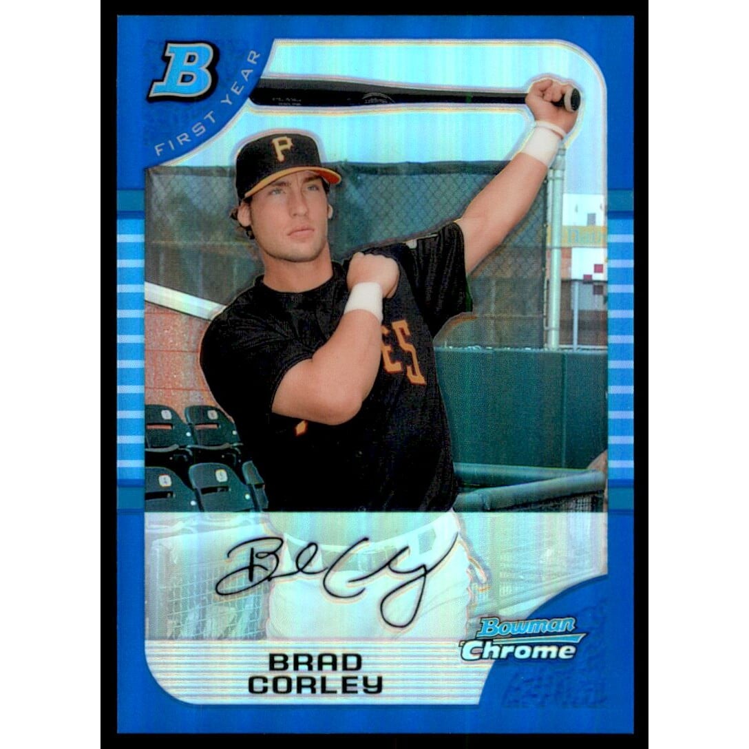 2005 Bowman Chrome Draft Blue Refractors #BDP43 Brad Corley FY