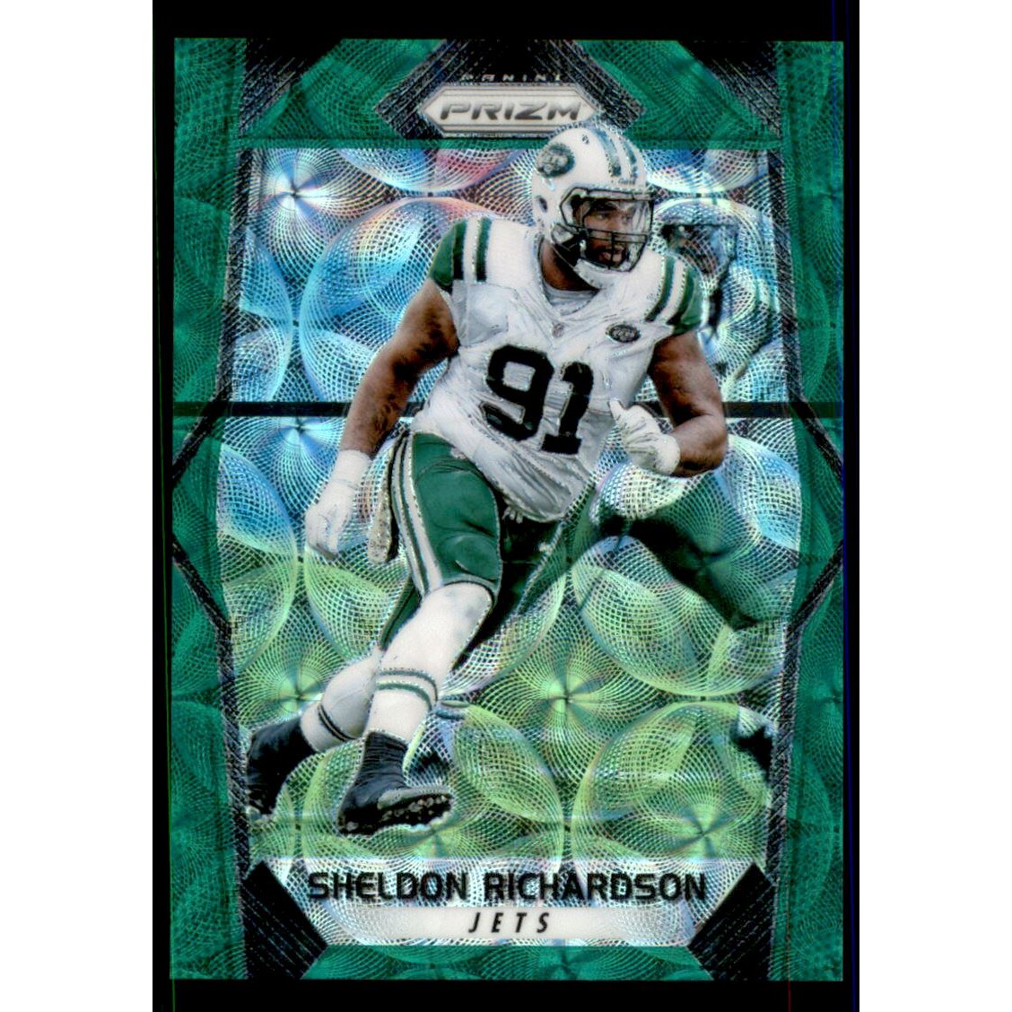 2017 Panini Prizm Prizms Green Scope #168 Sheldon Richardson. rookie card picture