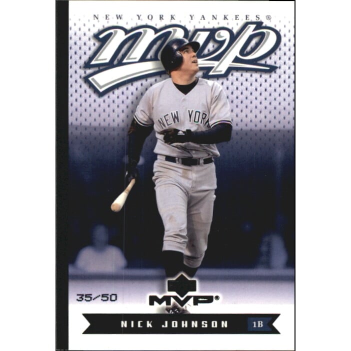 2003 Upper Deck MVP Black #144 Nick Johnson. rookie card picture