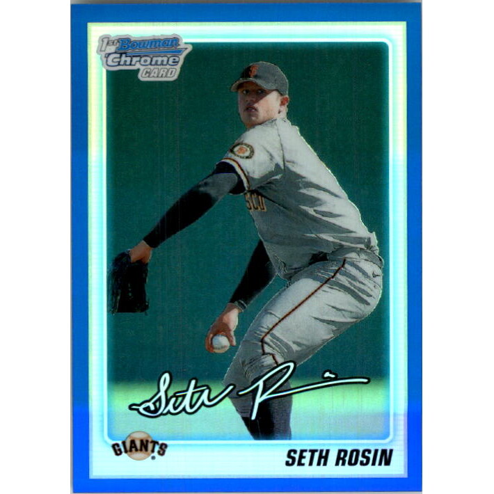 2010 Bowman Chrome Draft Prospects Blue Refractors #BDPP55 Seth Rosin. rookie card picture