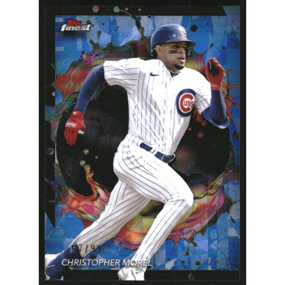 2024 Finest Blue Refractors #218 Christopher Morel