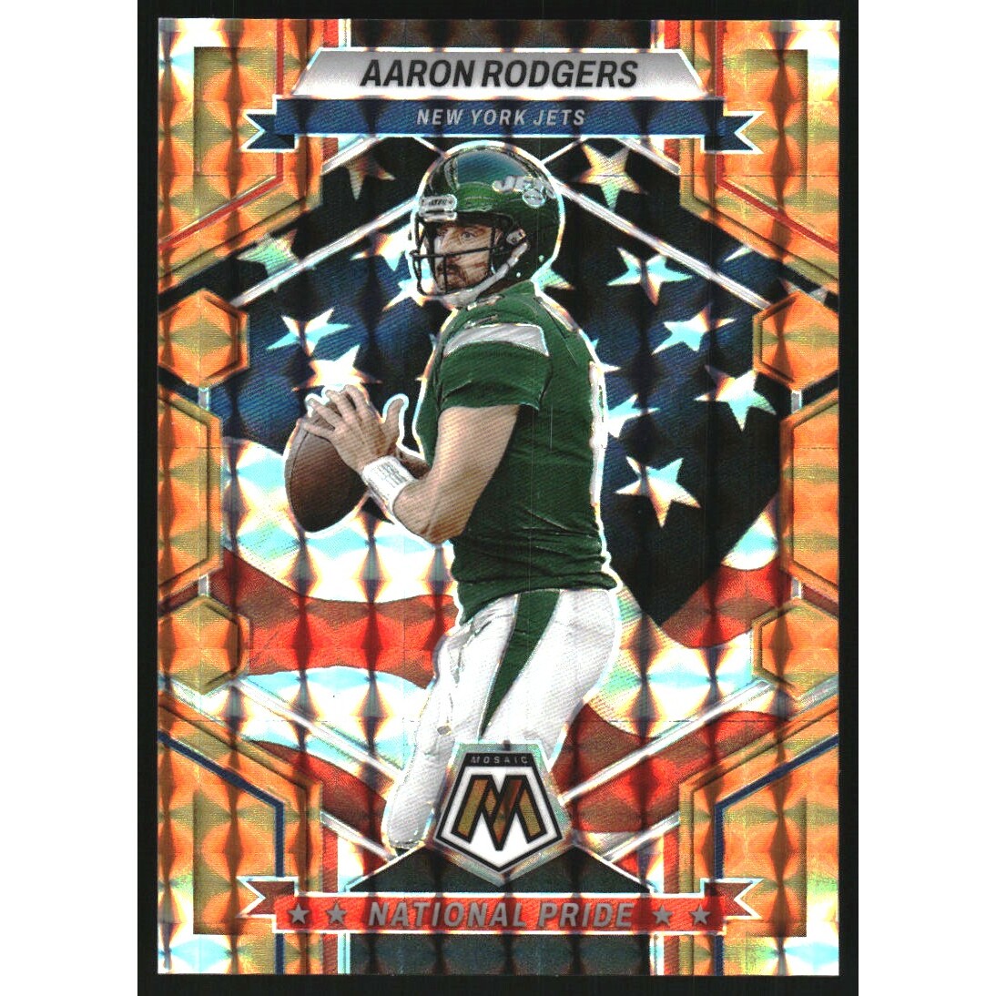 2023 Panini Mosaic Mosaic Orange #253 Aaron Rodgers NP