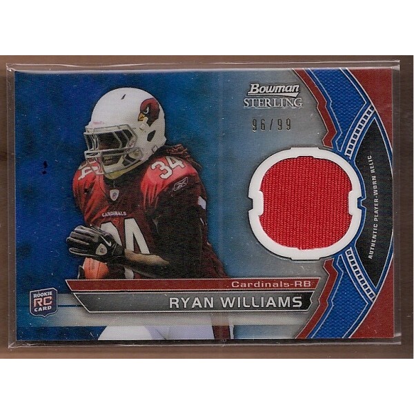 2011 Bowman Sterling Blue Refractors #BSRRW Ryan Williams JSY