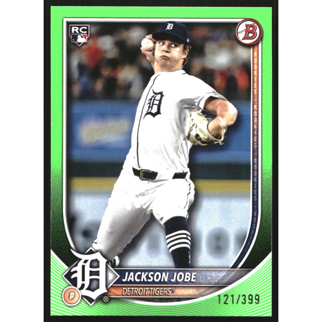 2025 Bowman Neon Green #50 Jackson Jobe. rookie card picture