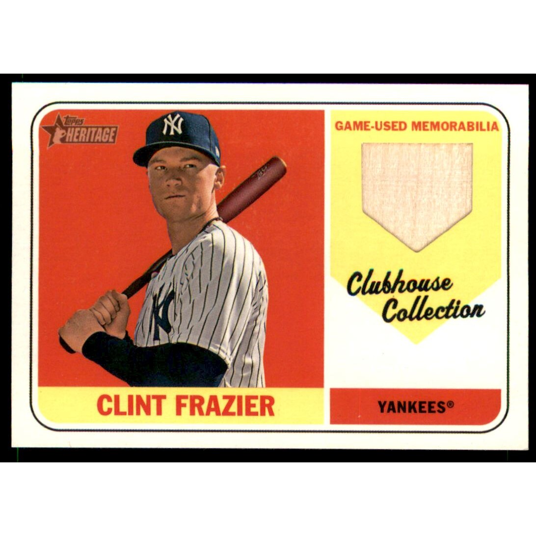 2018 Topps Heritage Clubhouse Collection Relics #CCRCF Clint Frazier HN. rookie card picture