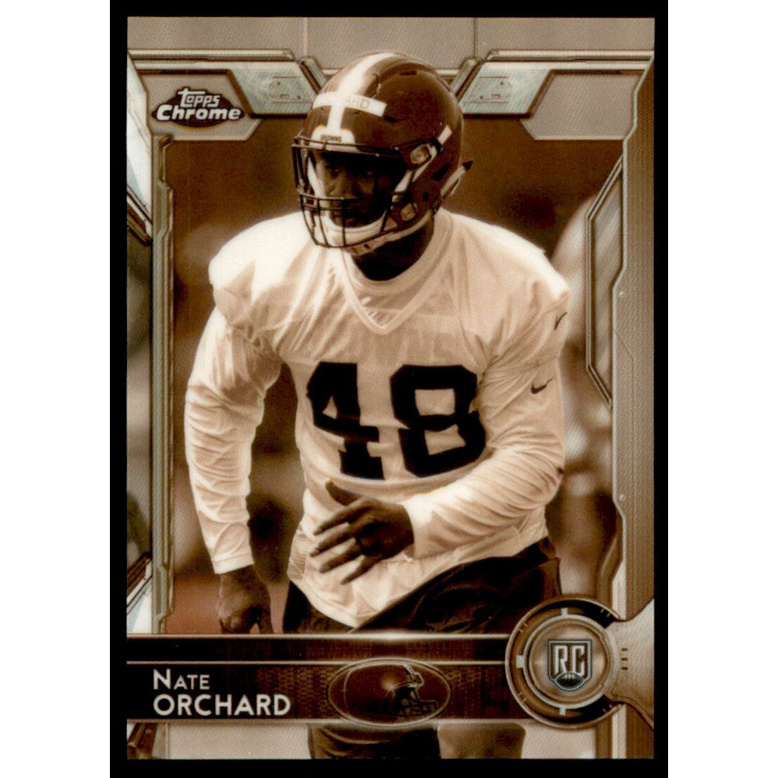 2015 Topps Chrome Sepia Refractors #164 Nate Orchard. rookie card picture