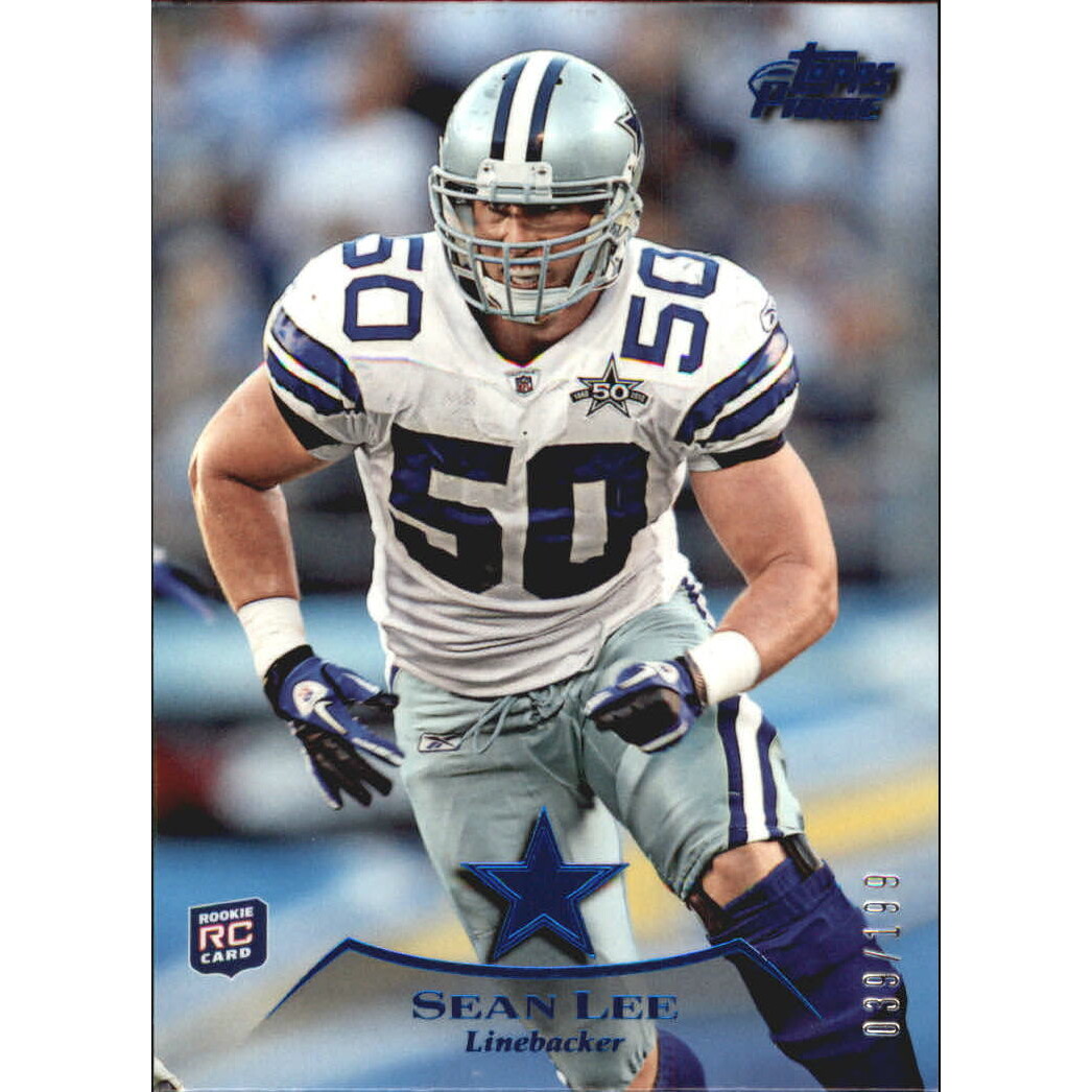 2010 Topps Prime Blue #56 Sean Lee/199. rookie card picture