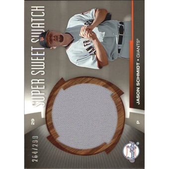 2006 Sweet Spot Super Sweet Swatch #SWJS Jason Schmidt Jsy/299