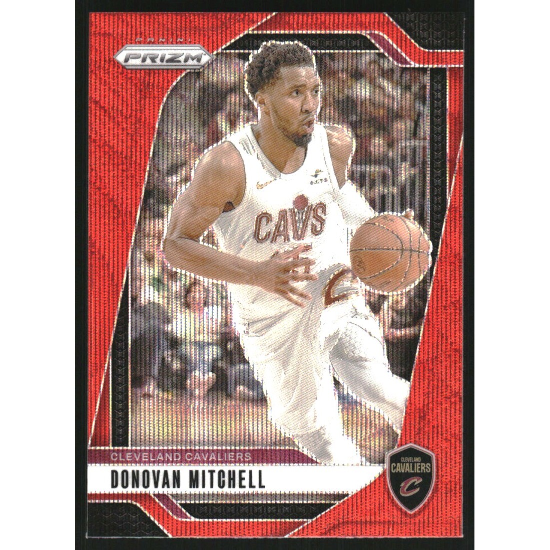 2024-25 Panini Prizm Prizms Ruby Wave #155 Donovan Mitchell