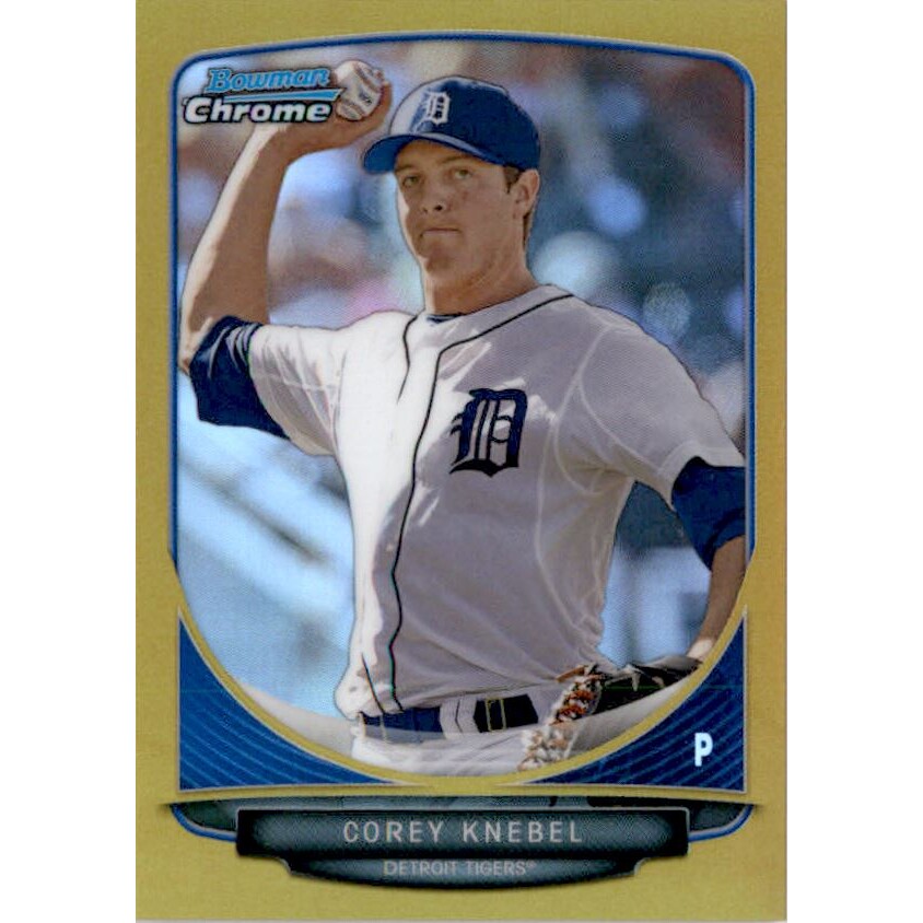 2013 Bowman Chrome Mini Gold Refractors #231 Corey Knebel. rookie card picture