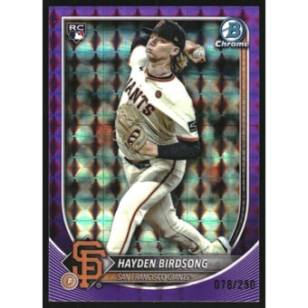 2025 Bowman Chrome Purple Geometric Refractors #63 Hayden Birdsong