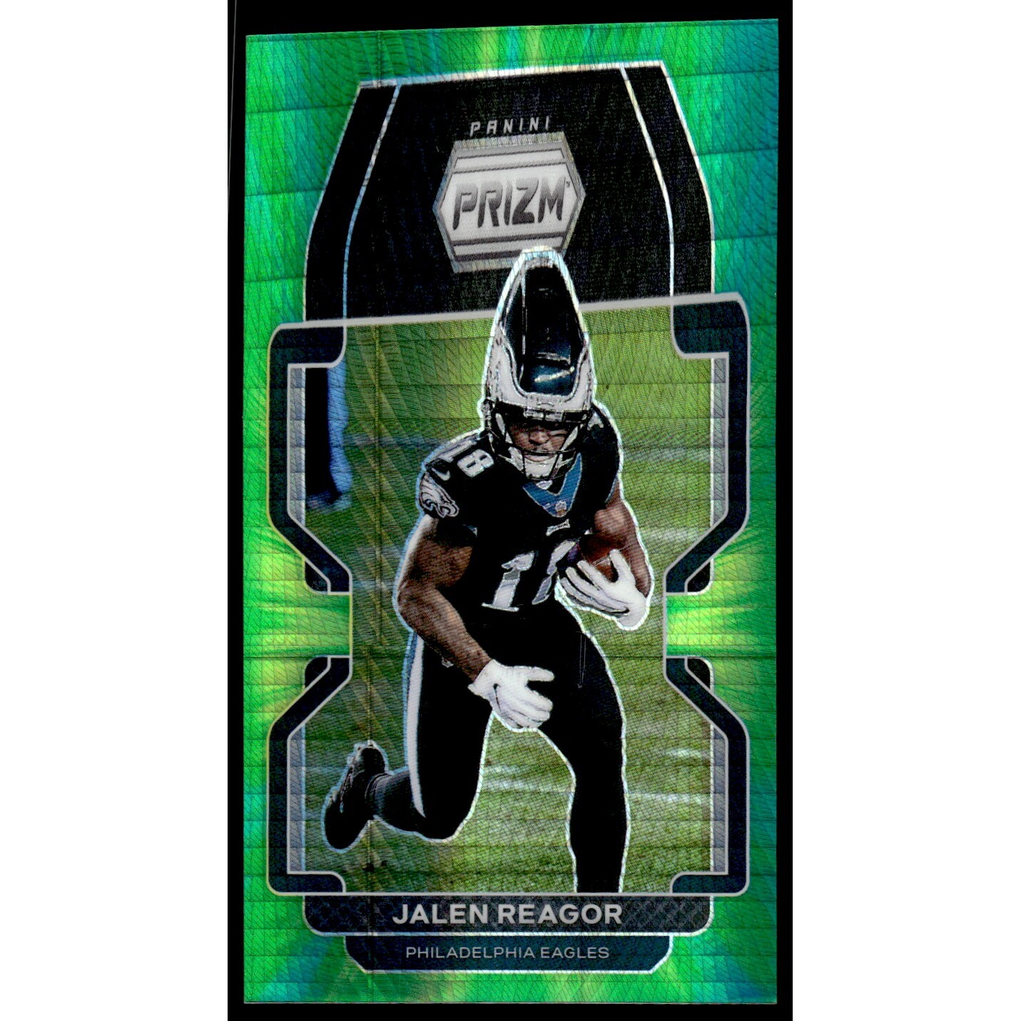 2021 Panini Prizm Prizms Hyper #219 Jalen Reagor. rookie card picture