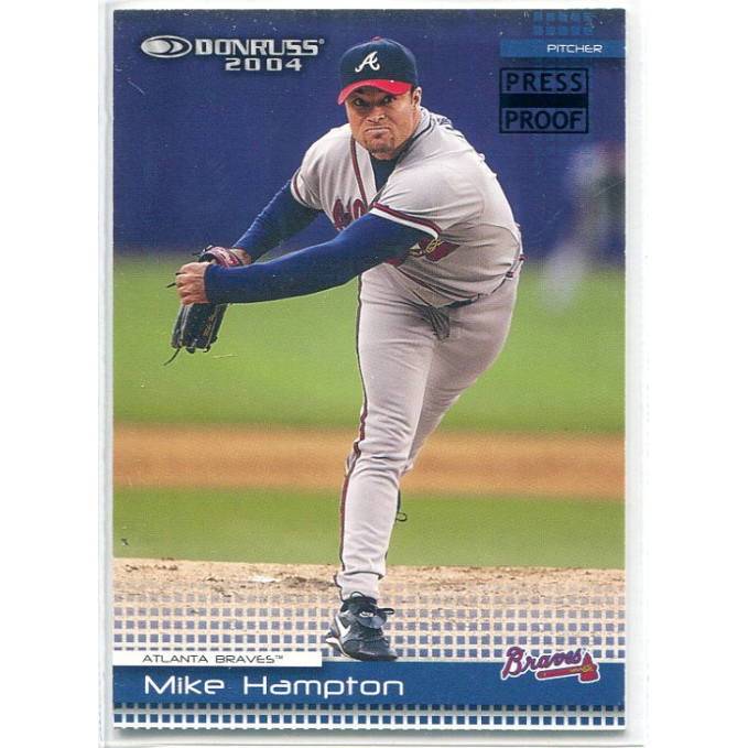 2004 Donruss Press Proofs Black #232 Mike Hampton. rookie card picture