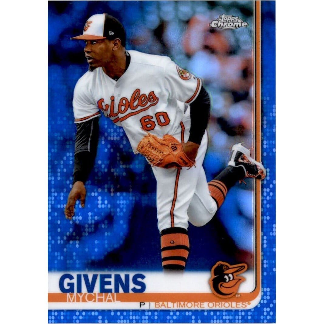 2019 Topps Chrome Blue Refractors #49 Mychal Givens. rookie card picture