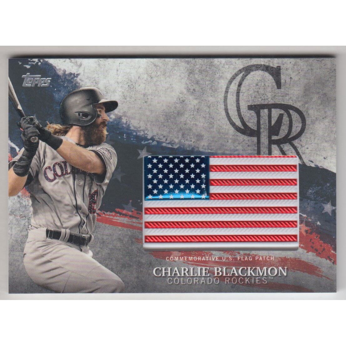 2018 Topps Independence Day U.S. Flag Relics #IDMLCL Charlie Blackmon