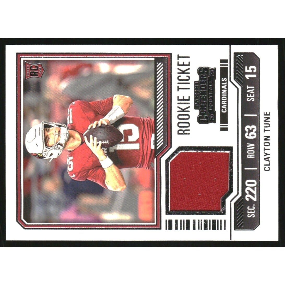 2023 Panini Contenders Rookie Ticket Swatches #6 Clayton Tune. rookie card picture