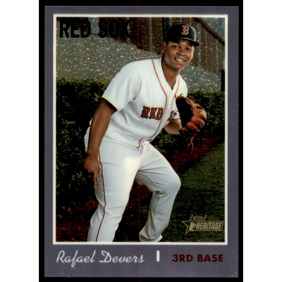 2019 Topps Heritage Chrome Purple Refractors #THC163 Rafael Devers
