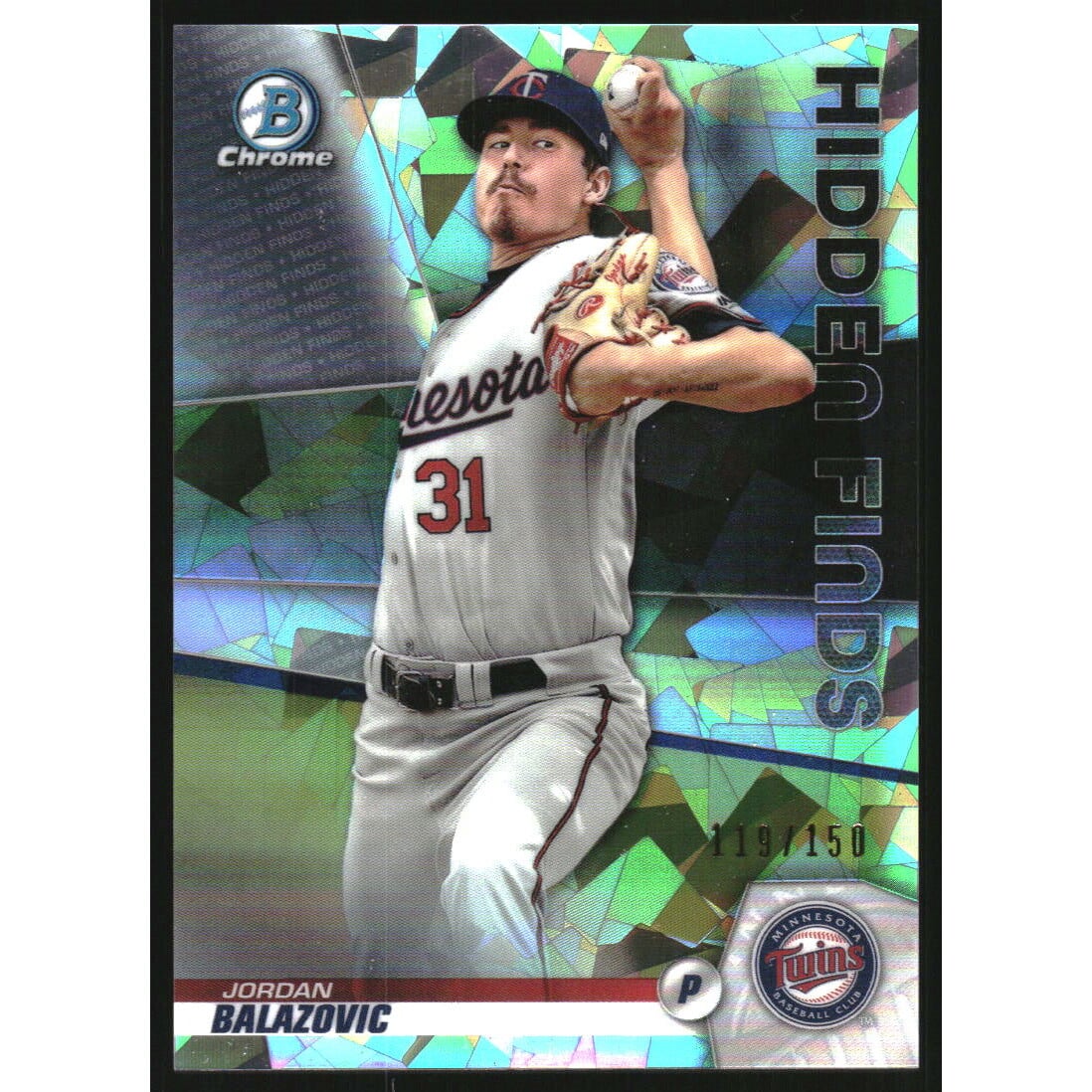 2020 Bowman Chrome Hidden Finds Atomic Refractors #HFJB Jordan Balazovic. rookie card picture
